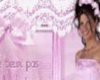 rideau porte rose